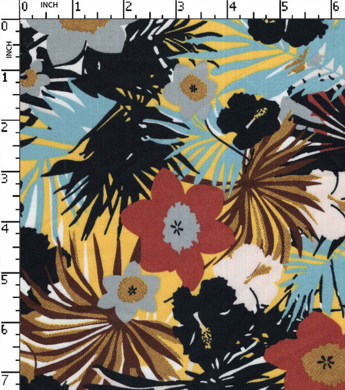 100% Cotton Printed Satin Floral