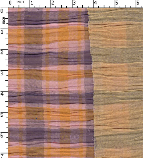 100% Cotton Yarn Dyed Double Cloth Small Check Creape