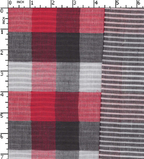 100% Cotton Yarn Dyed Double Cloth Small Check
