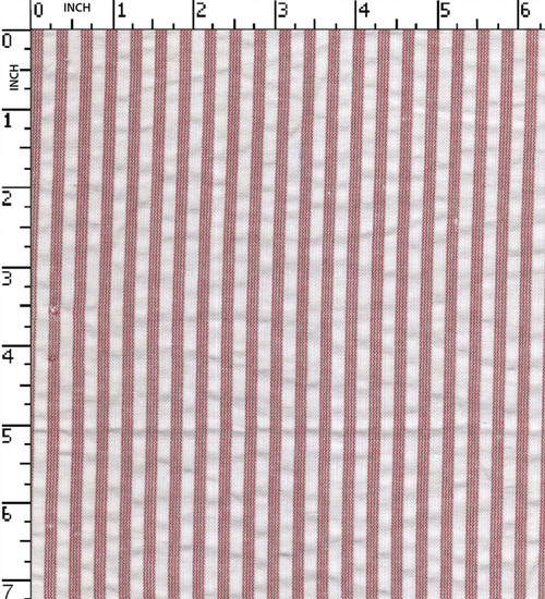Cotton Polyester Yarn Dyed Seersucker 3Mm Stripe