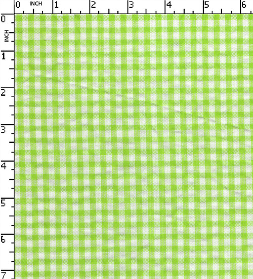 Cotton Polyester Yarn Dyed Seersucker Small Check