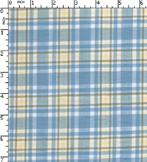 100% Cotton Yarn Dyed Plain Medium Check