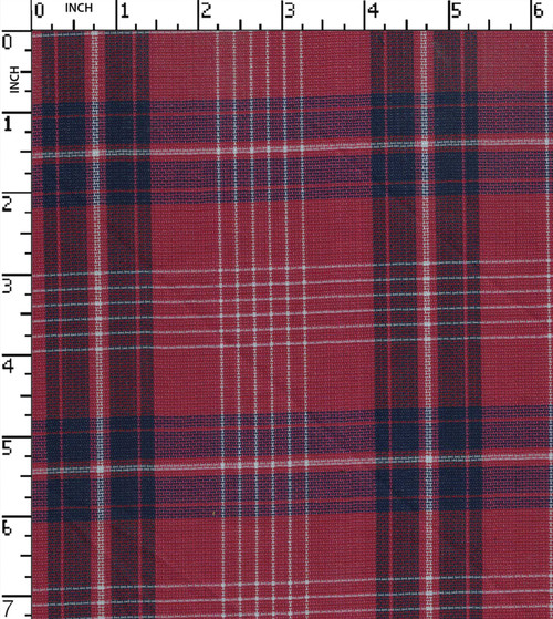 Cotton Polyester Yarn Dyed Dobby Big Check