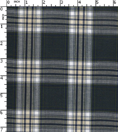 100% Cotton Yarn Dyed Plain Medium Check