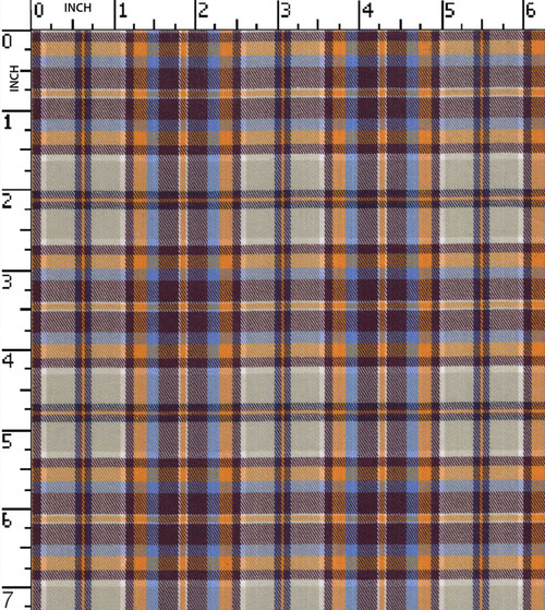 Cotton Polyester Lycra Yarn Dyed Twill Big Check