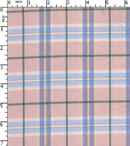 Cotton Polyester Lycra Yarn Dyed Twill Big Check