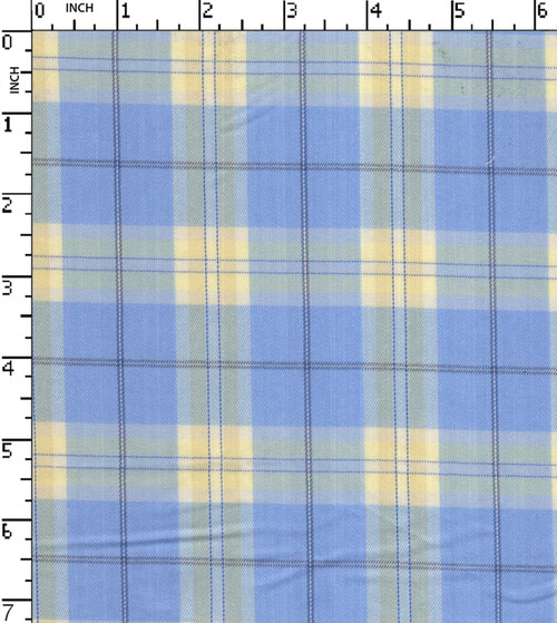 Cotton Polyester Lycra Yarn Dyed Twill Big Check