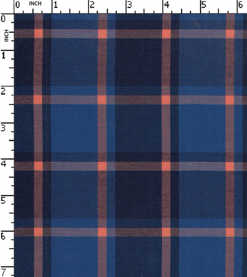 Cotton Polyester Yarn Dyed Plain Big Check