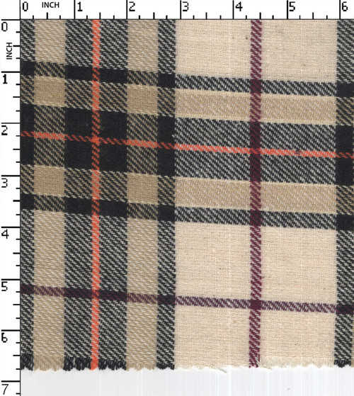 Cotton Polyester Yarn Dyed Twill Big Check