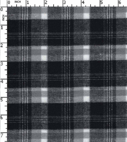 100% Cotton Yarn Dyed Twill Tartan Check Black/White/Grey Brushed  Gsm-119 Jec-Je15599-Ga