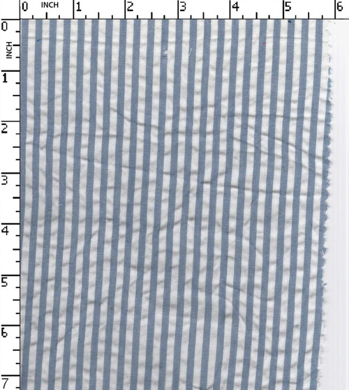 100% Cotton Yarn Dyed Seersucker 3Mm Stripe