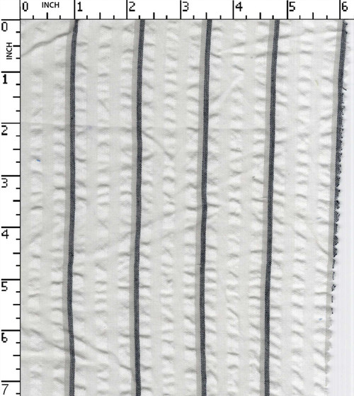 100% Cotton Yarn Dyed Seersucker Thin Thick Stripe