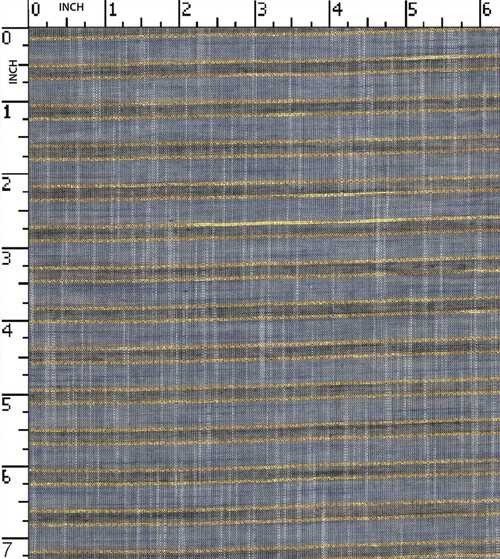 Cotton Lurex Yarn Dyed Plain Horizontal Stripe