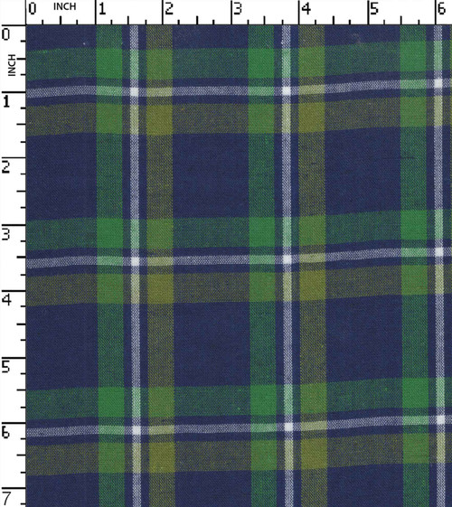 Cotton Polyester Yarn Dyed Plain Big Check