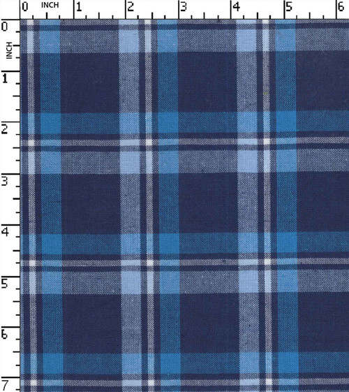 Cotton Polyester Yarn Dyed Plain Big Check