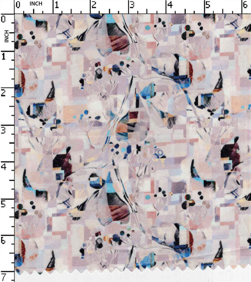 100% Cotton Printed Satin Abstract