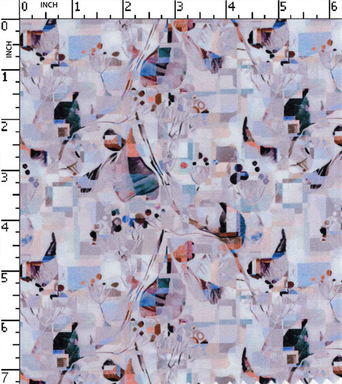 100% Cotton Printed Satin Abstract