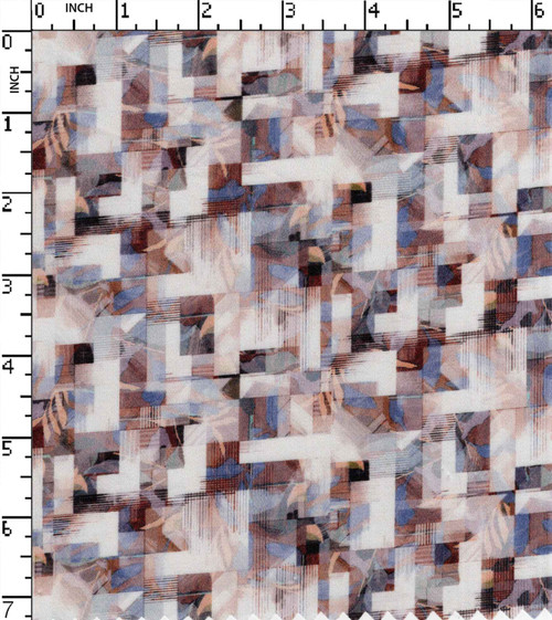 100% Cotton Printed Satin Abstract