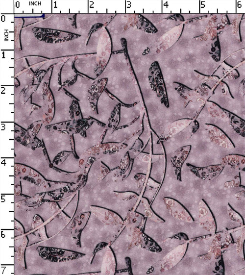 100% Cotton Printed Satin Leaf
