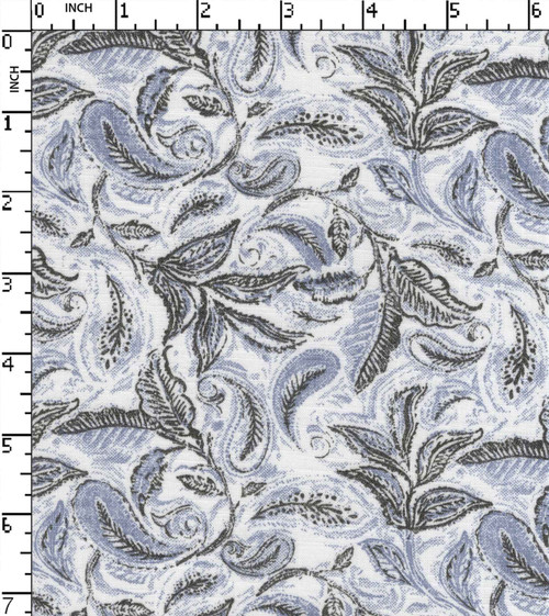 100% Cotton Printed Plain Paisley With Leaf