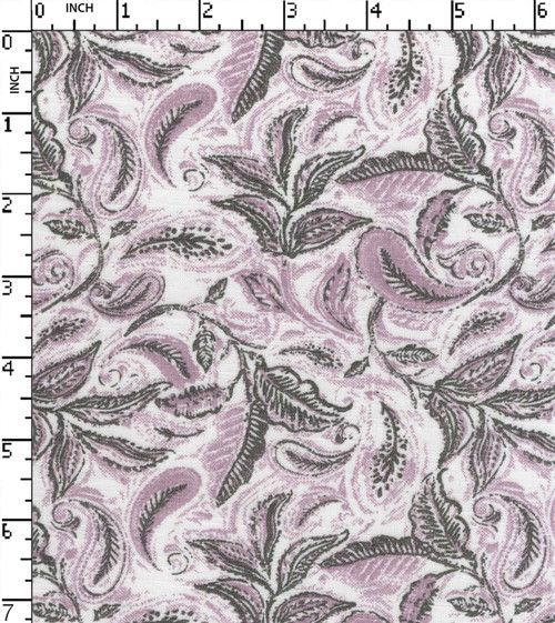 100% Cotton Printed Plain Paisley With Leaf
