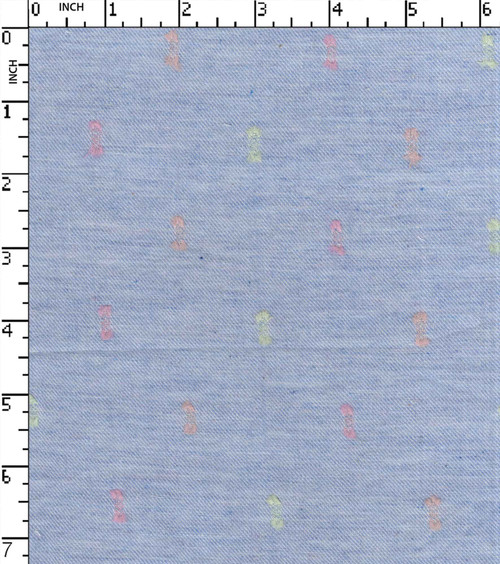 100% Cotton Yarn Dyed Dobby Butta Twill Chambray