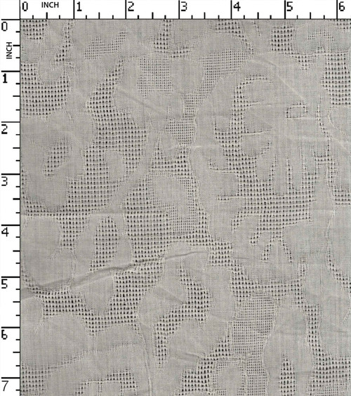 100% Cotton Greige Dobby Floral With Net Effect
