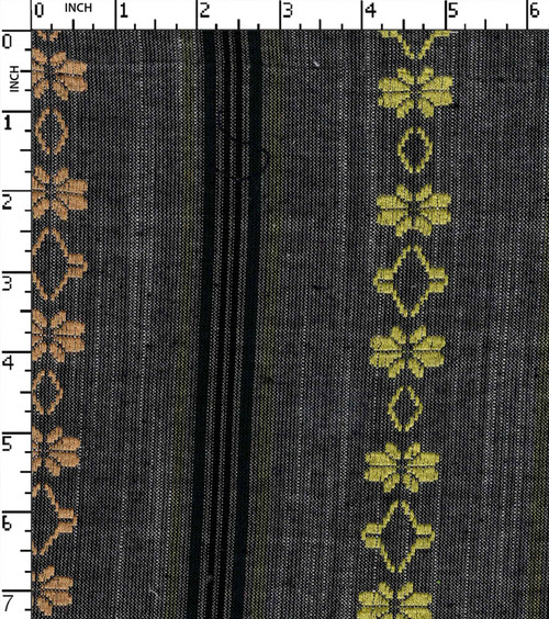 100% Cotton Yarn Dyed Dobby Flower With Stripe Chambray