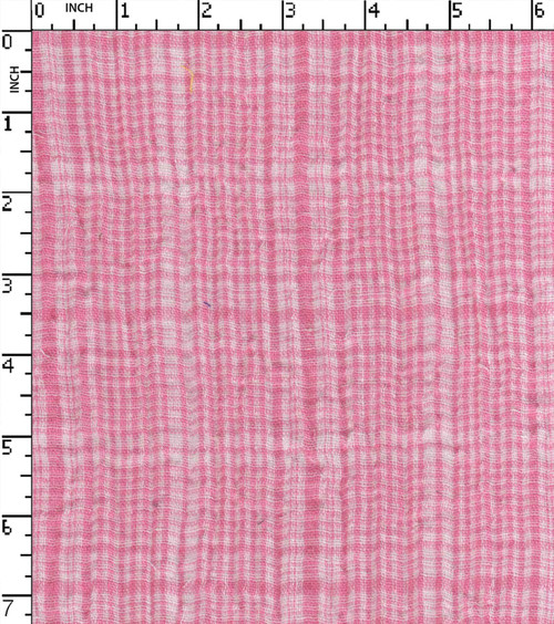 Cotton Polyester Yarn Dyed Double Cloth Medium Check With Bubble Effect