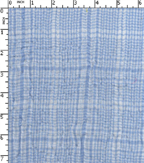 Cotton Polyester Yarn Dyed Double Cloth Big Check With Bubble Effect