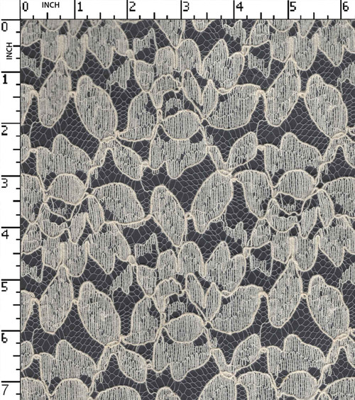 Cotton Nylon Solid Dyed Lace Leaf