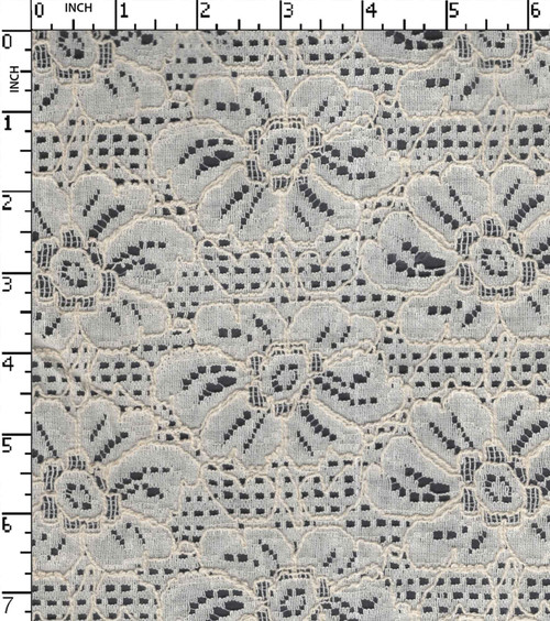 Cotton Nylon Solid Dyed Lace Flower