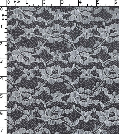 100% Polyester Bleached Lace Floral