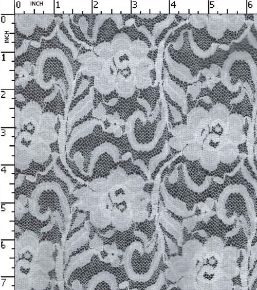 100% Polyester Bleached Lace Floral