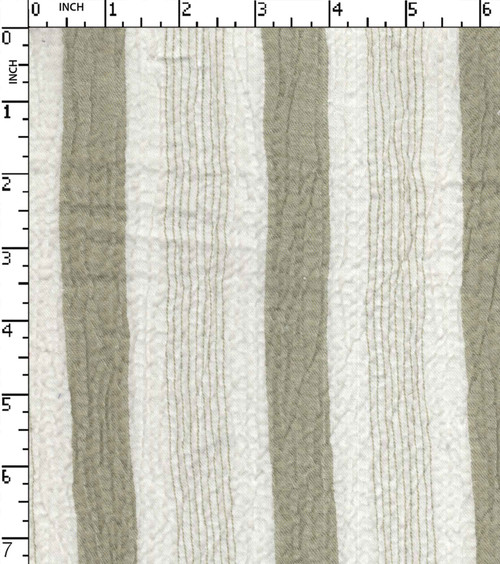 100% Cotton Yarn Dyed Moss Uneven Stripe