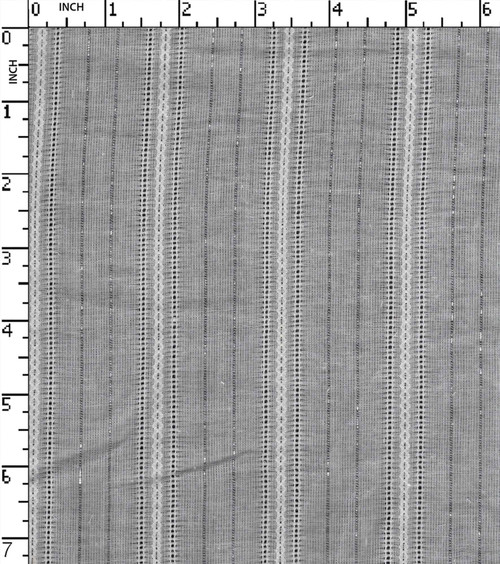 Cotton Lurex Bleached Dobby Thin Thick Stripe