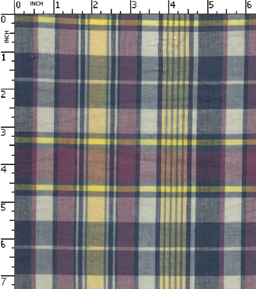 100% Cotton Yarn Dyed Plain Big Check