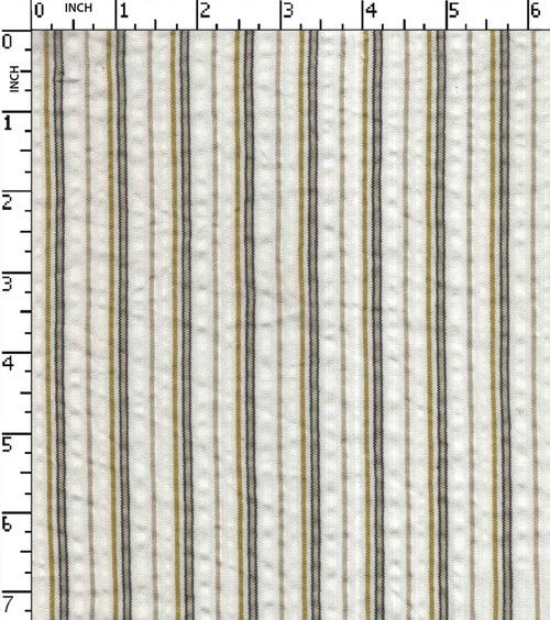 100% Cotton Yarn Dyed Seersucker Thin Thick Stripe