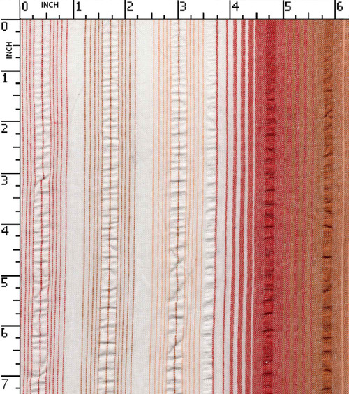 100% Cotton Yarn Dyed Seersucker Thick Thin Stripe