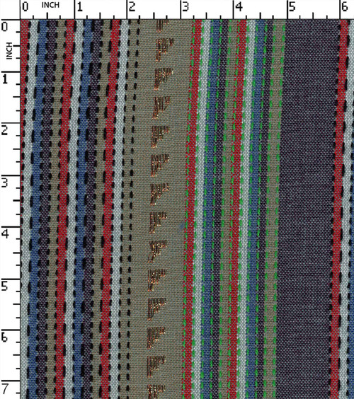 Cotton Lurex Yarn Dyed Jacquard Thin Thick Stripe