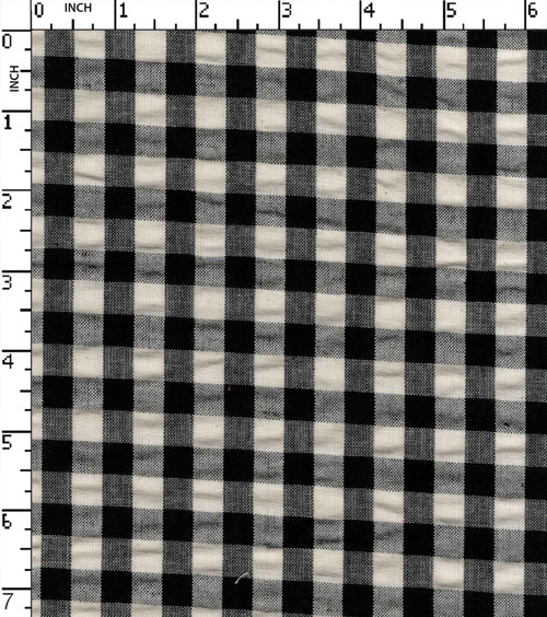 100% Cotton Yarn Dyed Seersucker Small  Check