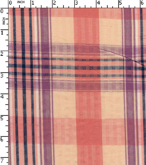 100% Cotton Yarn Dyed Seersucker Big Check