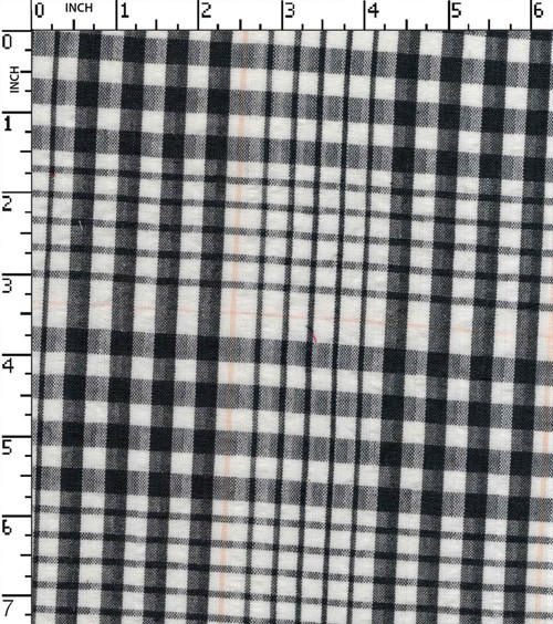 100% Cotton Yarn Dyed Seersucker Small  Check