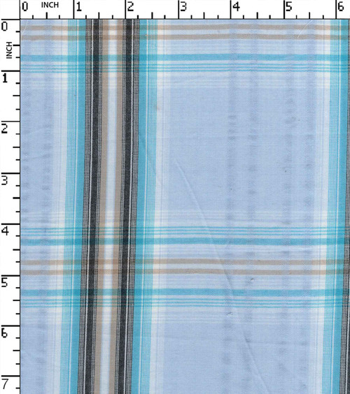 100% Cotton Yarn Dyed Seersucker Big Check