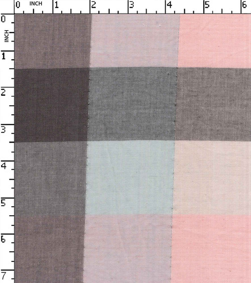 Cotton Lurex Yarn Dyed Plain Big Check
