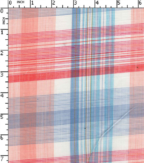 Cotton Lurex Yarn Dyed Plain Big Check
