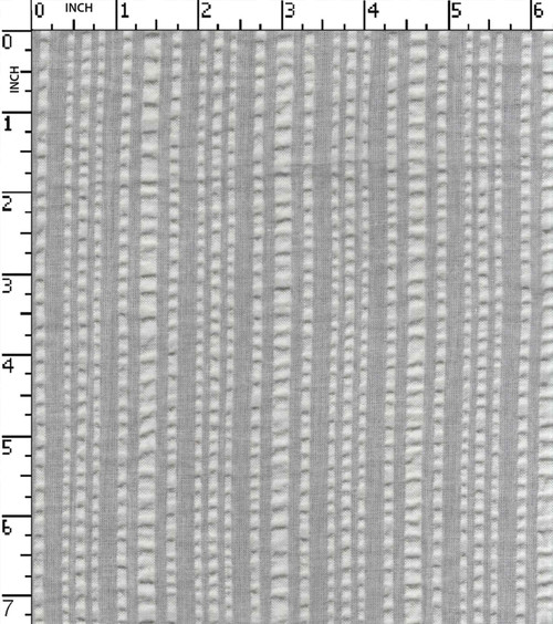 100% Cotton Rfd Seersucker Thin Thick Stripe