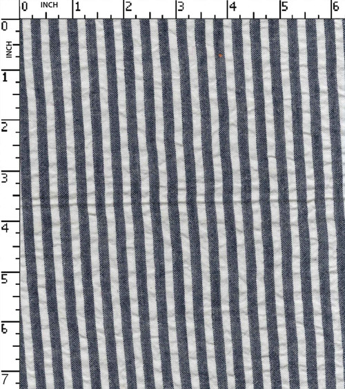 100% Cotton Yarn Dyed Seersucker Thin Thick Stripe
