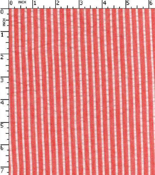 100% Cotton  Yarn Dyed Seersucker Thin Thick Stripe