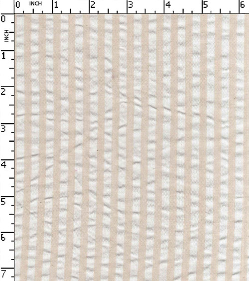 100% Cotton  Yarn Dyed Seersucker 4Mm Stripe